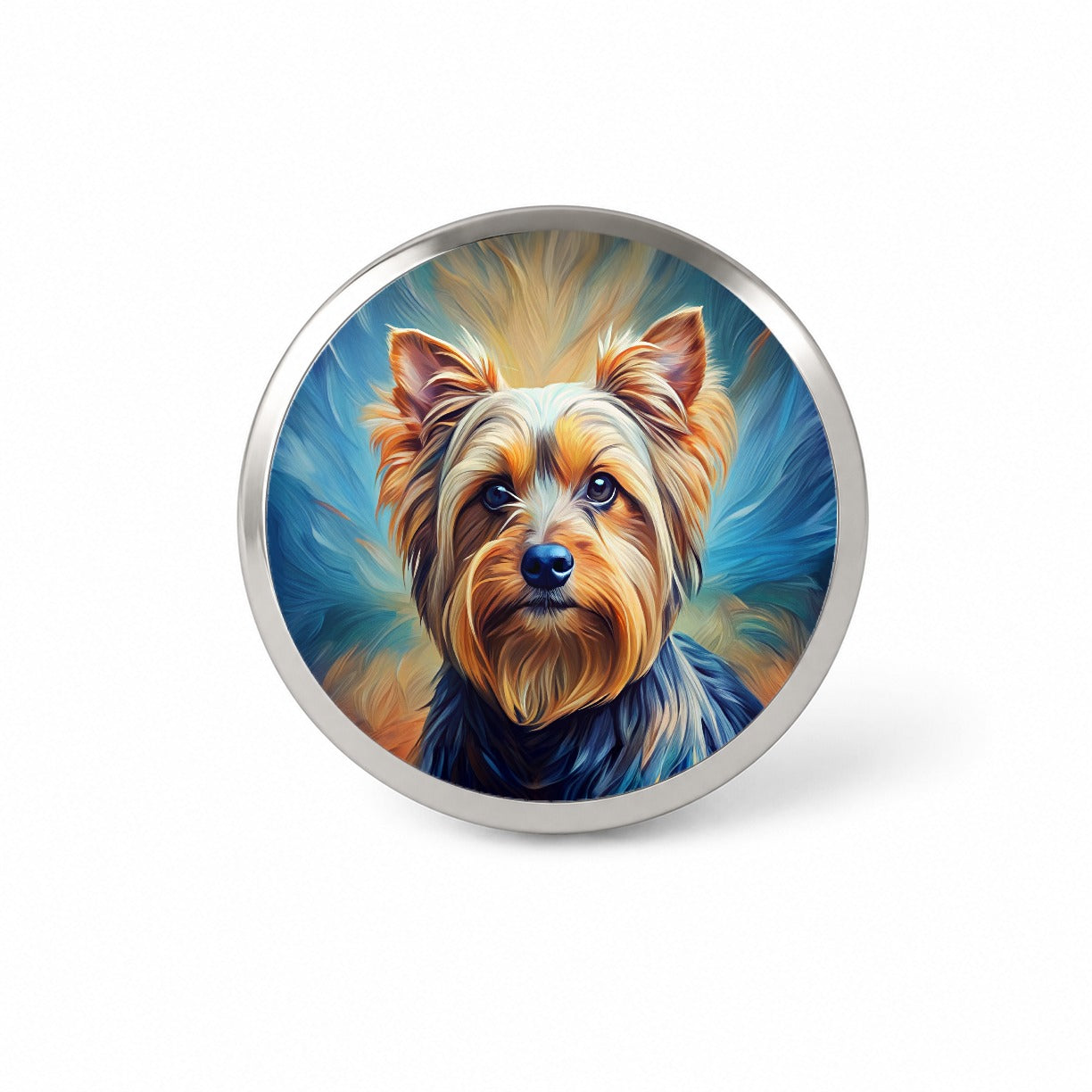 Yorkshire Terrier Yorkie Dog Expressionism Art Novelty Hat Backpack Lapel Pin