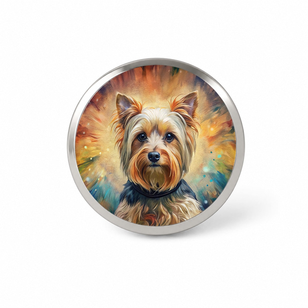 Yorkshire Terrier Yorkie French Bohemian Art Novelty Hat Backpack Lapel Pin