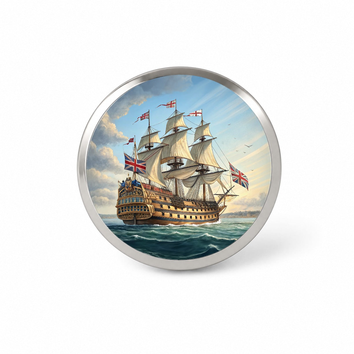 18th Century Warship British Sailing Ship Of The Line Novelty Hat Backpack Lapel Pin