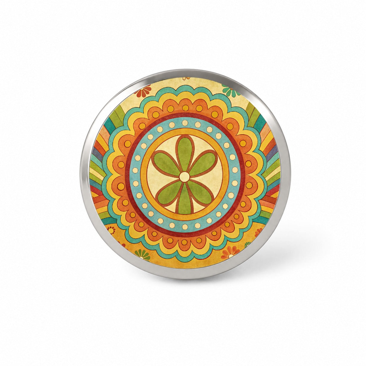 70's Retro Groovy Hippie Design Novelty Hat Backpack Lapel Pin