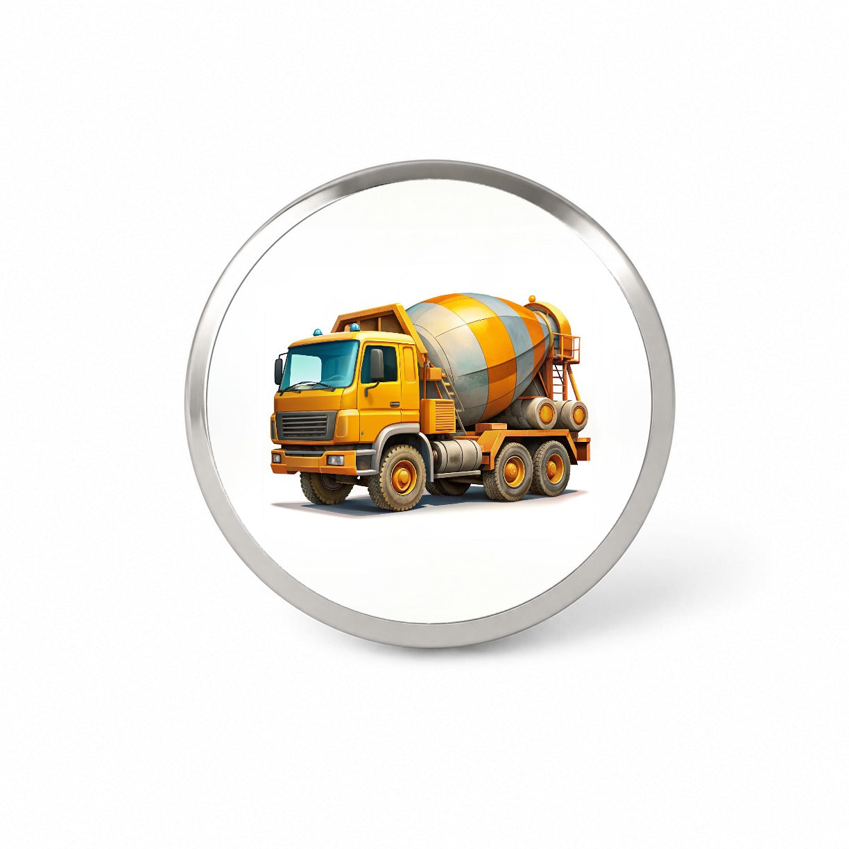 Cement Truck Construction Work Equipment Novelty Hat Backpack Lapel Pin