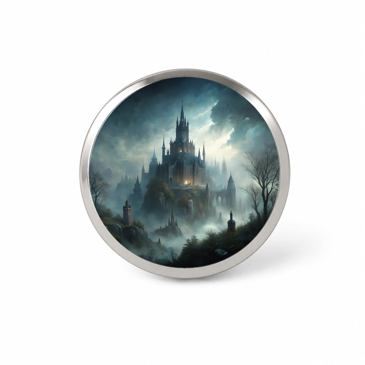 Gothic Horror Castle Novelty Hat Backpack Lapel Pin