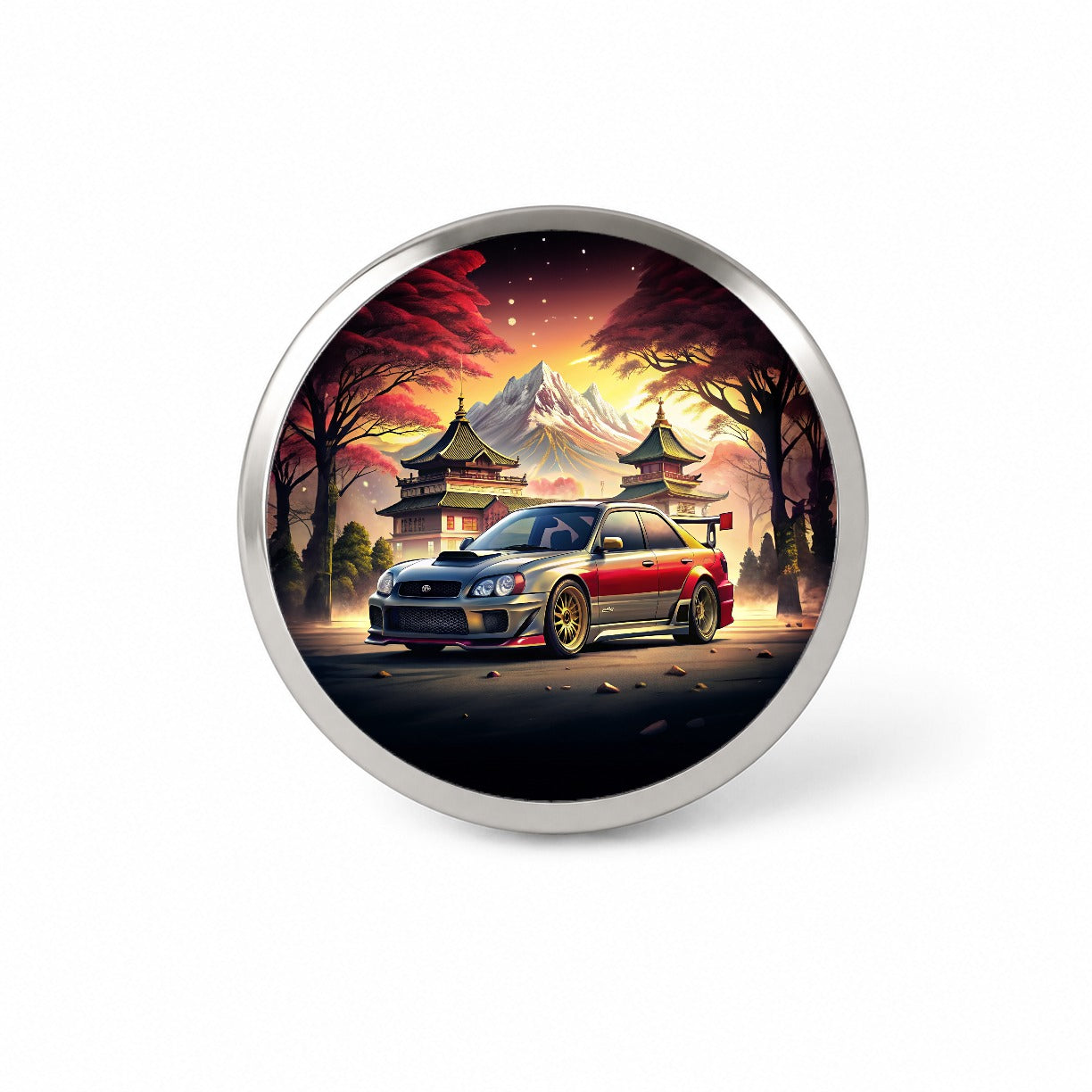 Japanese JDM Tuner Car Art Landscape Novelty Hat Backpack Lapel Pin