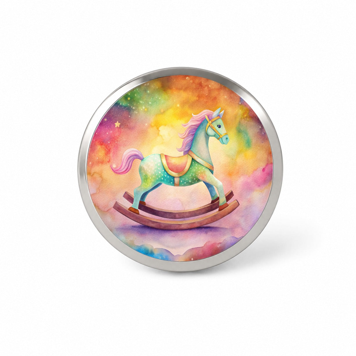 Rocking Horse For A Girl Novelty Hat Backpack Lapel Pin
