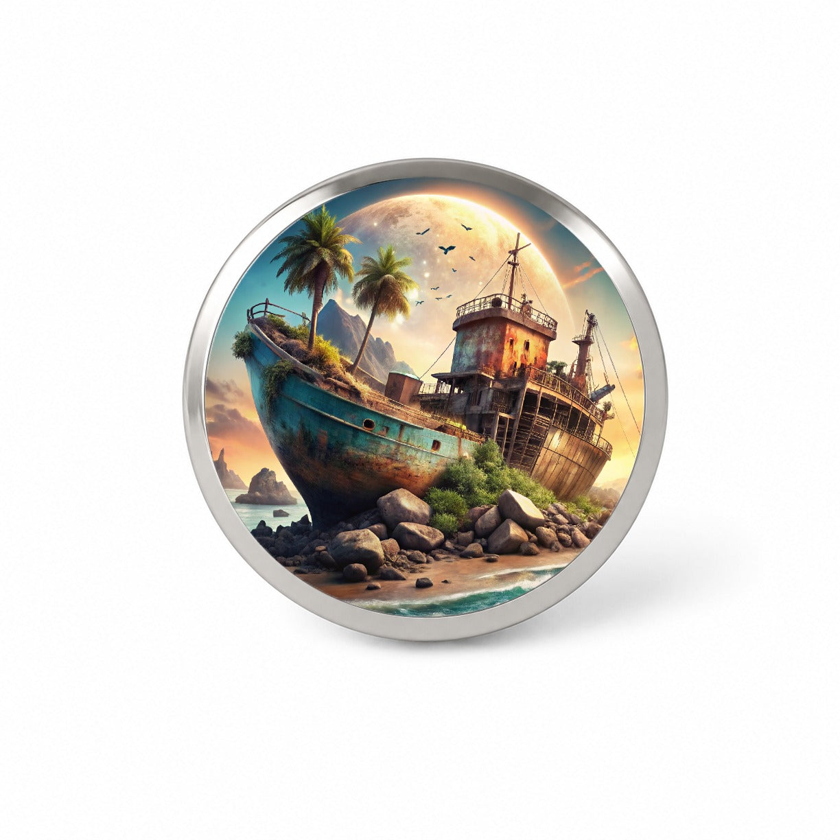 Sci-fi Shipwreck Novelty Hat Backpack Lapel Pin