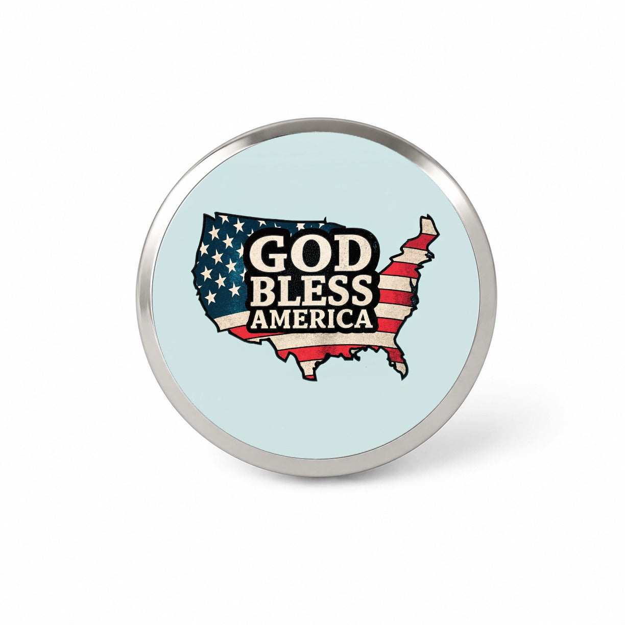 God Bless America Cute USA United States Novelty Hat Backpack Lapel Pin