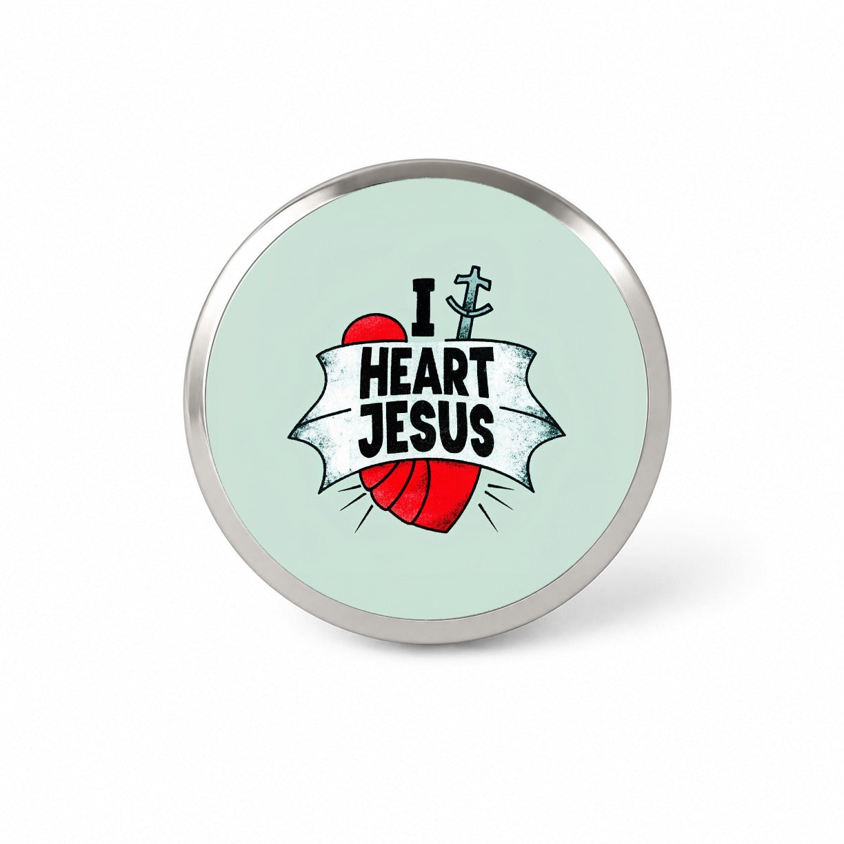 I Heart Jesus Love Novelty Hat Backpack Lapel Pin