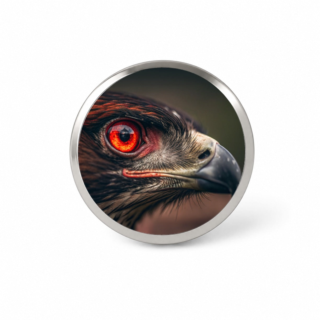 Red Eyes Hawk Bird Novelty Hat Backpack Lapel Pin