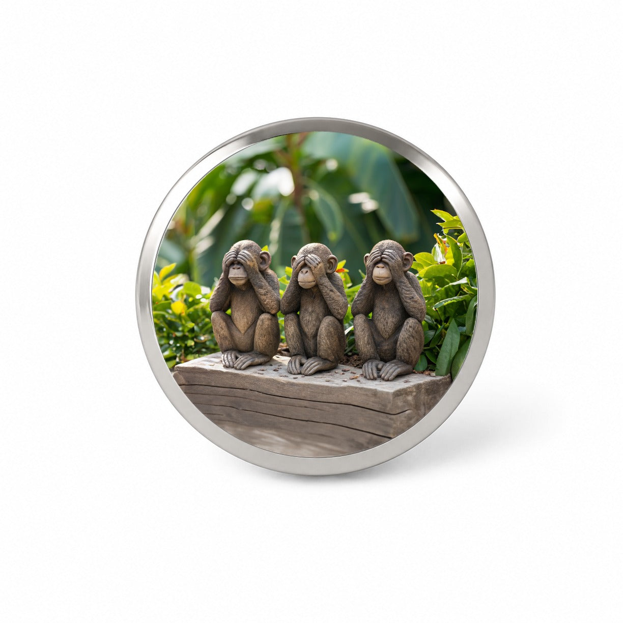 See No Evil Monkeys Funny Novelty Hat Backpack Lapel Pin