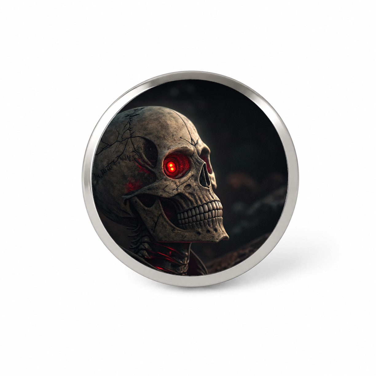 Skull With Red Eyes Novelty Hat Backpack Lapel Pin