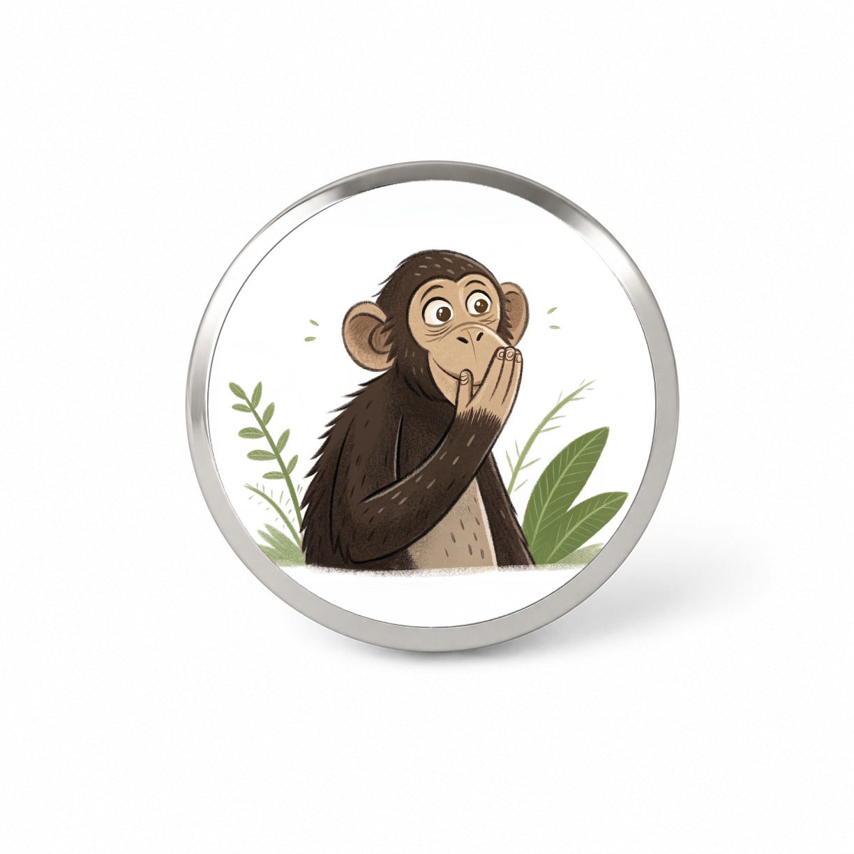 Speak No Evil Monkey Funny Novelty Hat Backpack Lapel Pin