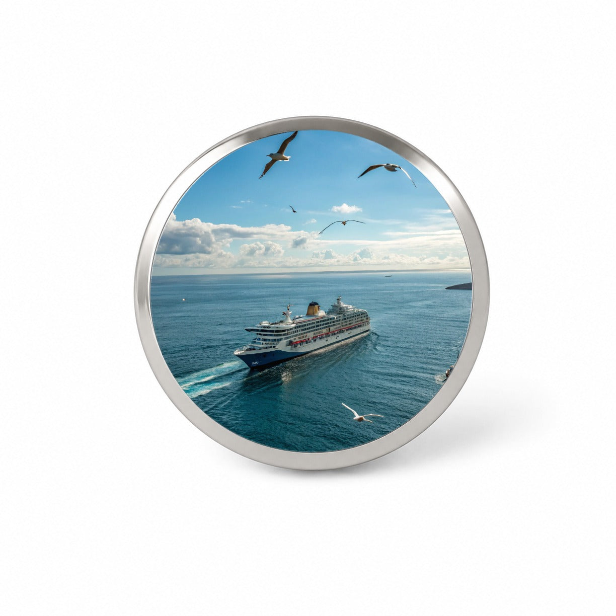 Cruise Ship Ocean Traveling Novelty Hat Backpack Lapel Pin