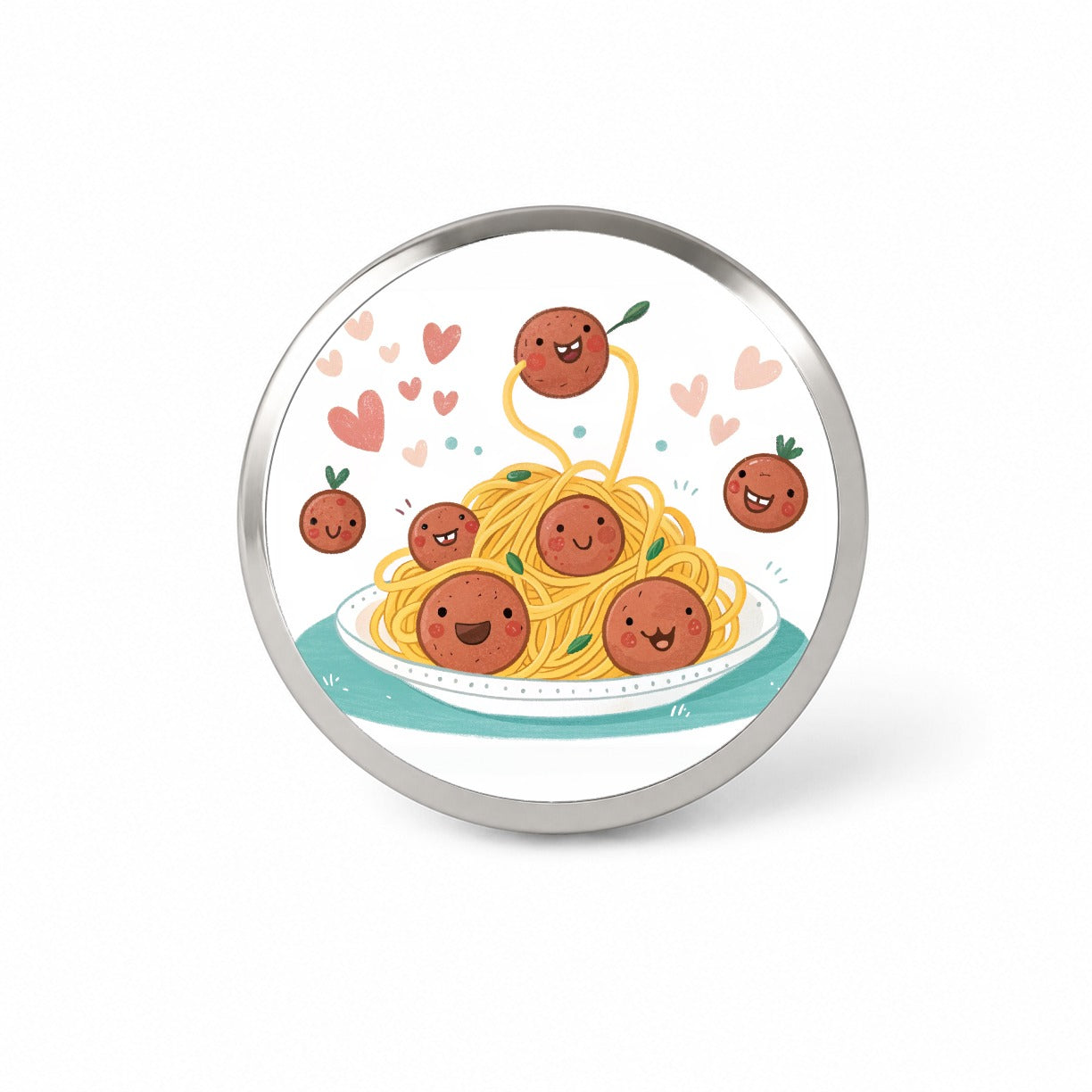 Kawaii Spaghetti And Meatballs Pasta Novelty Hat Backpack Lapel Pin