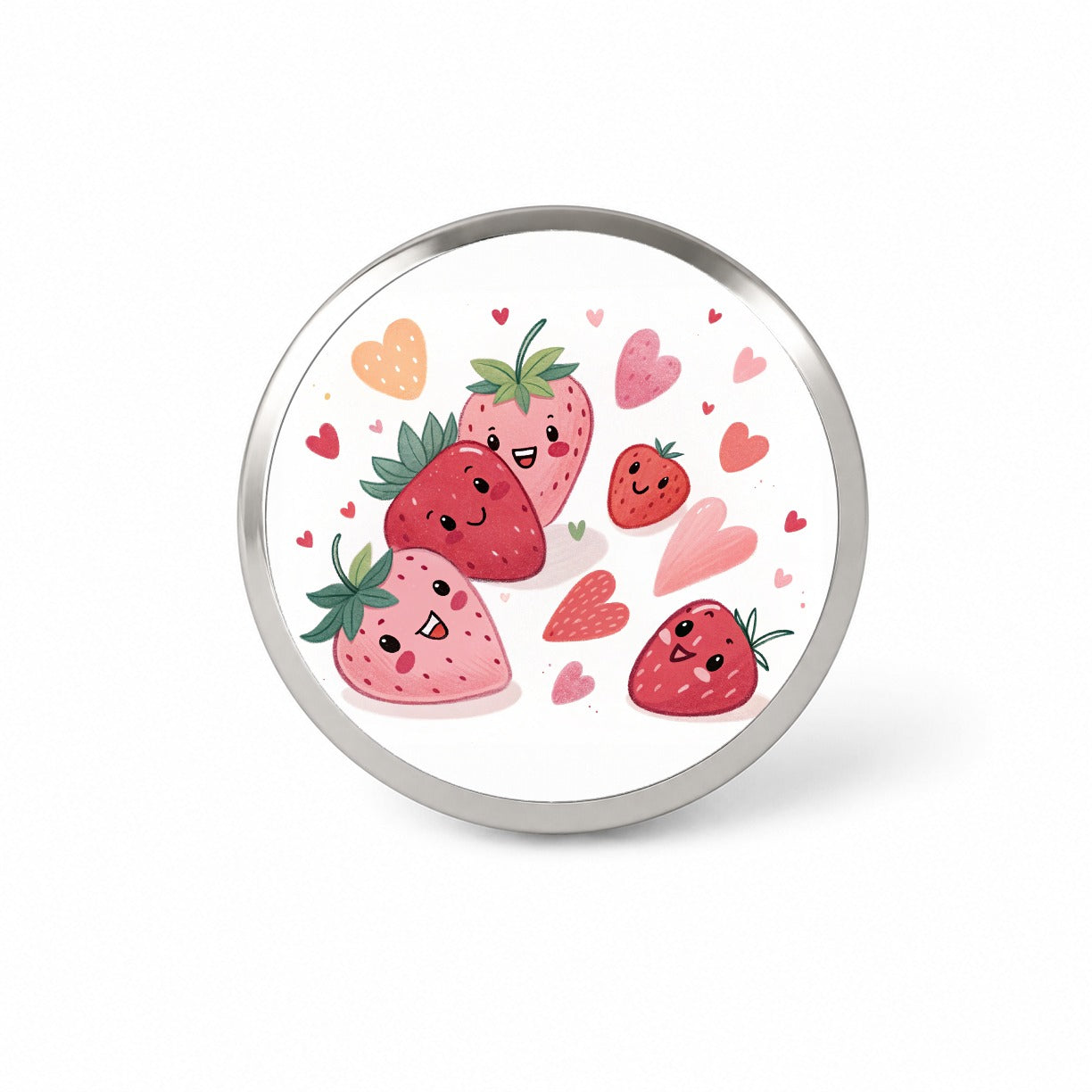 Kawaii Strawberries Hearts Novelty Hat Backpack Lapel Pin