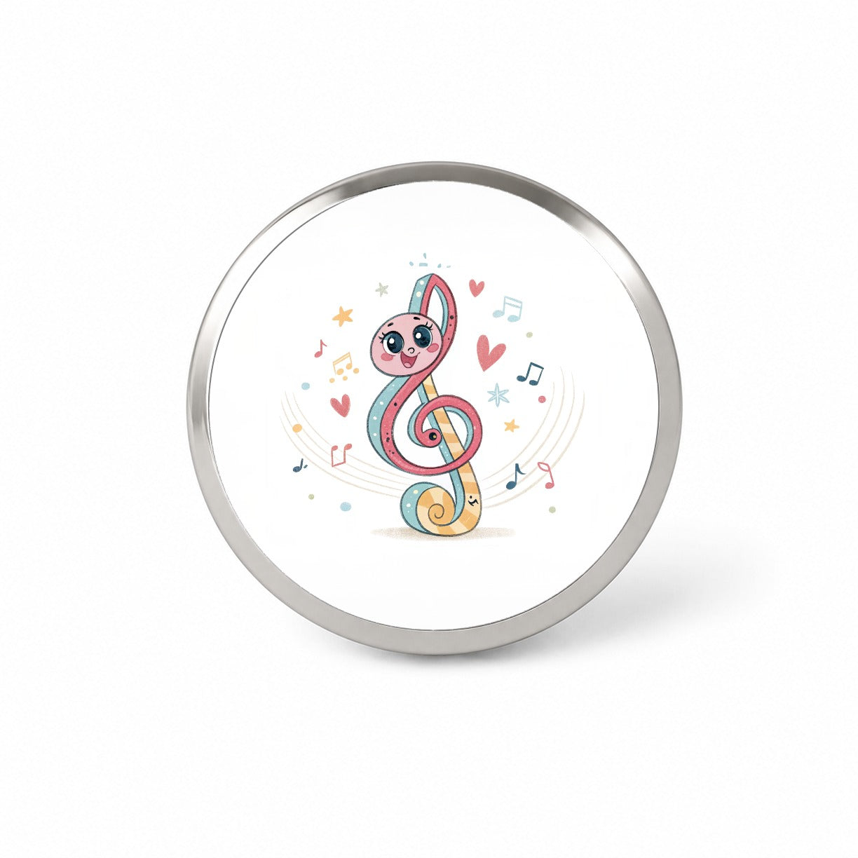 Kawaii Treble Clef Music Novelty Hat Backpack Lapel Pin