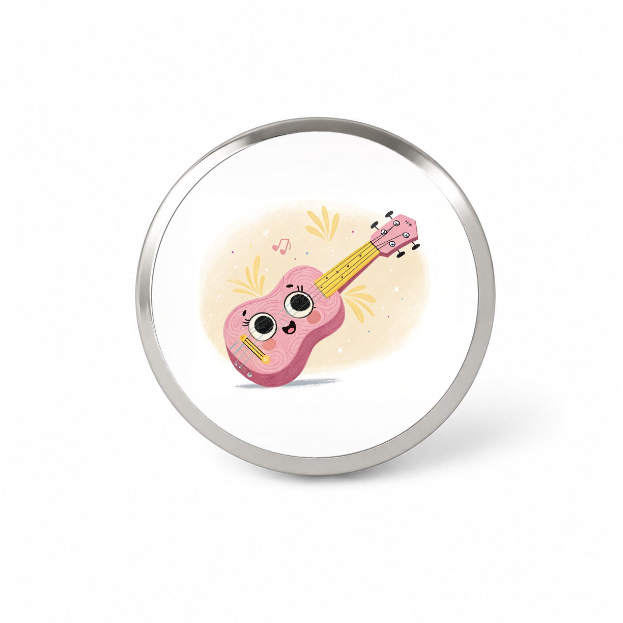 Kawaii Ukulele Pink Music Novelty Hat Backpack Lapel Pin