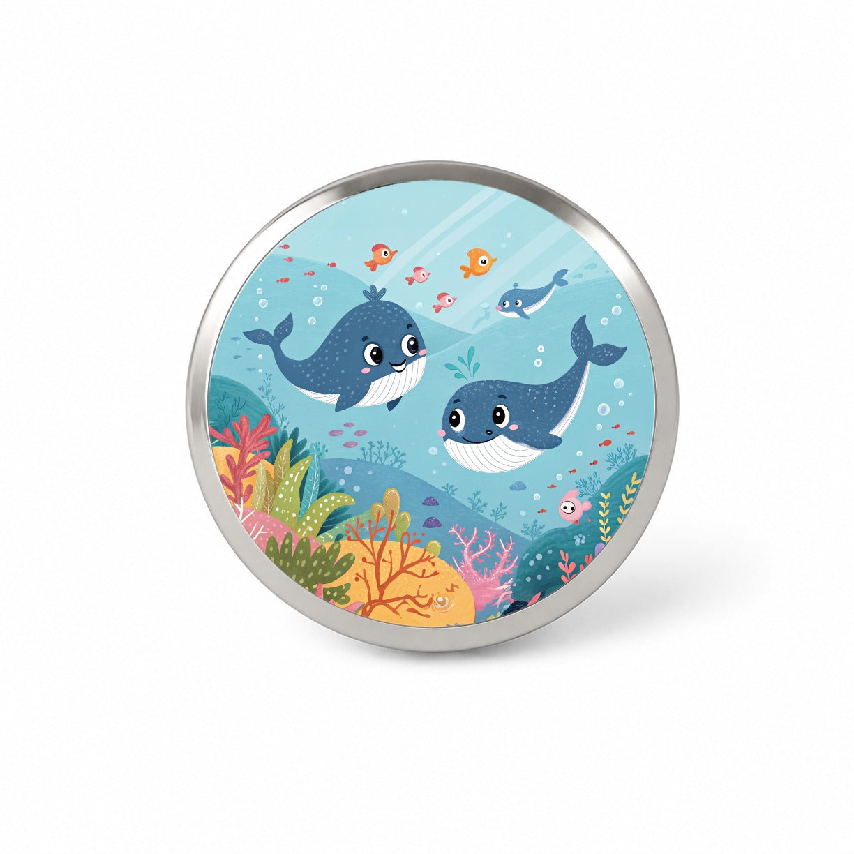 Kawaii Whales Novelty Hat Backpack Lapel Pin