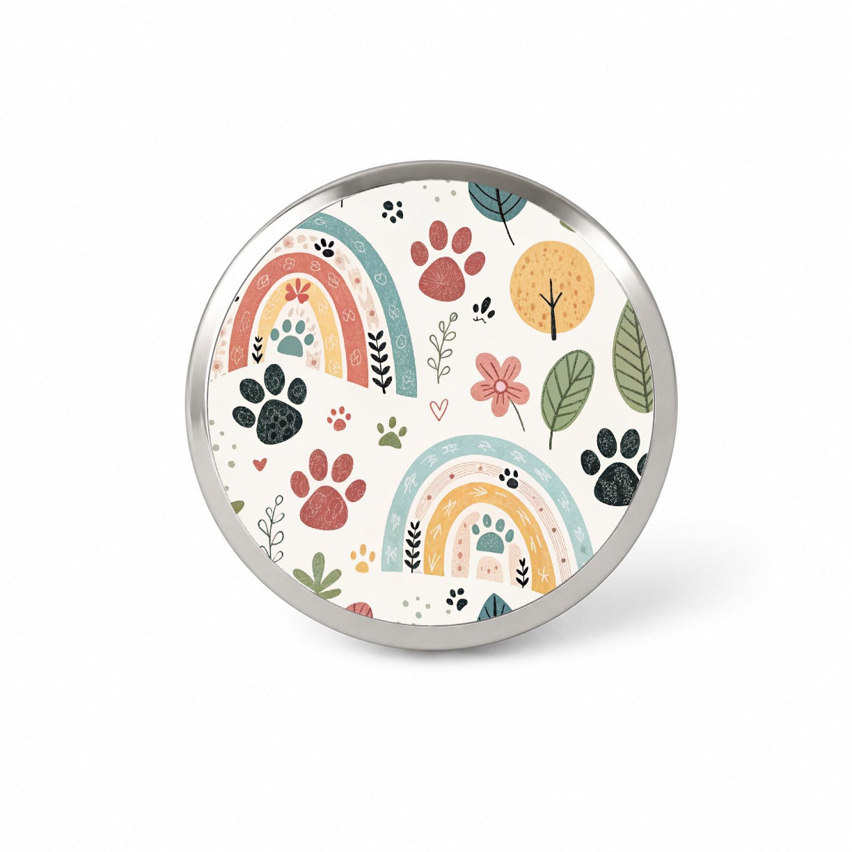 Paw Prints Cute Rainbows Novelty Hat Backpack Lapel Pin