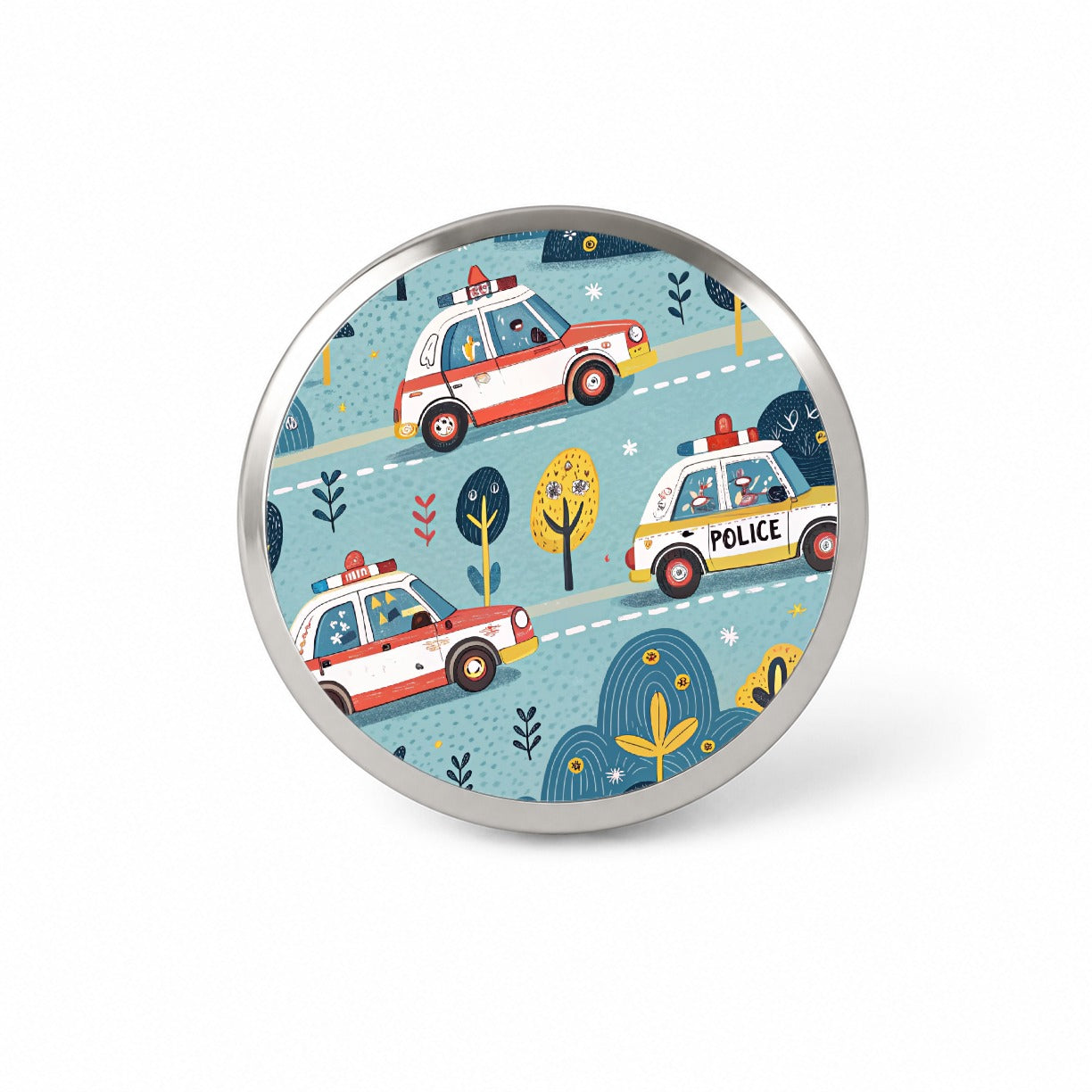 Police Cars Cute Novelty Hat Backpack Lapel Pin