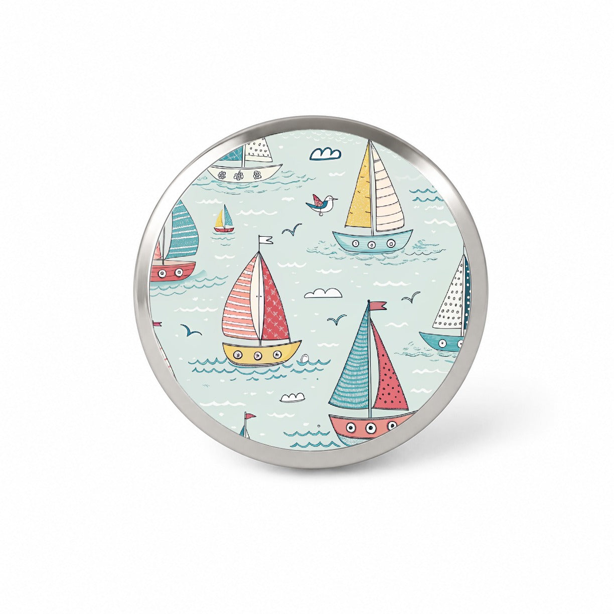 Sailboats Scattered Novelty Hat Backpack Lapel Pin