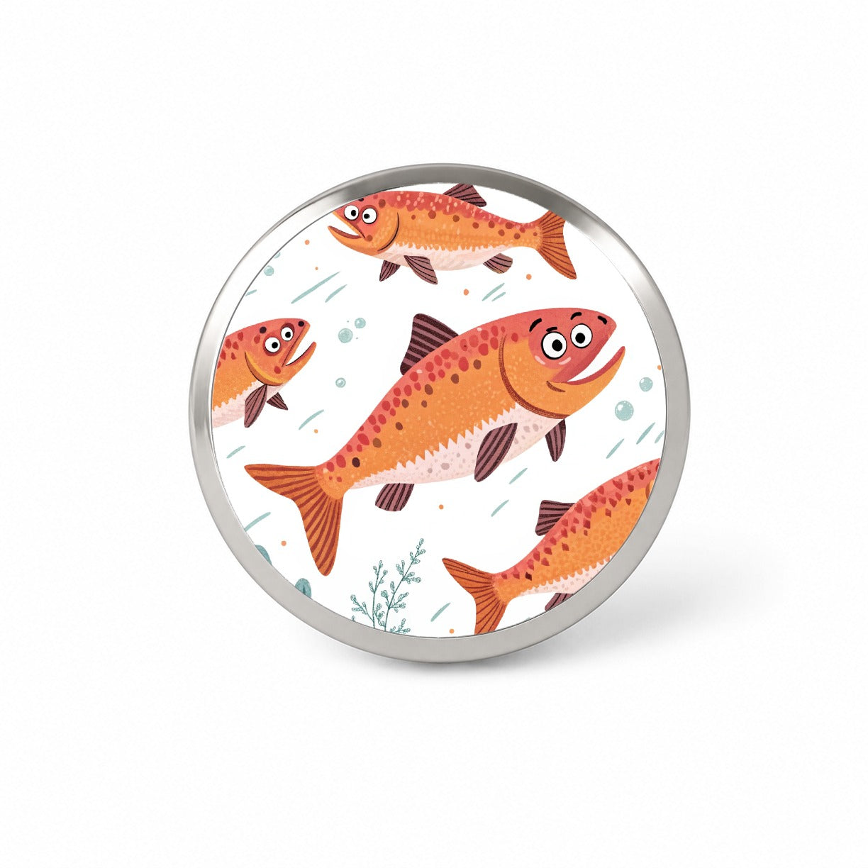 Salmon Fish Fishing Cute Novelty Hat Backpack Lapel Pin