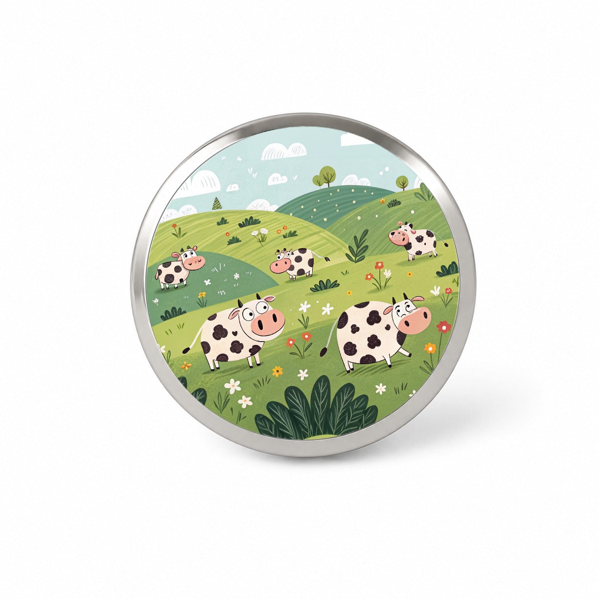 Scattered Cows Novelty Hat Backpack Lapel Pin