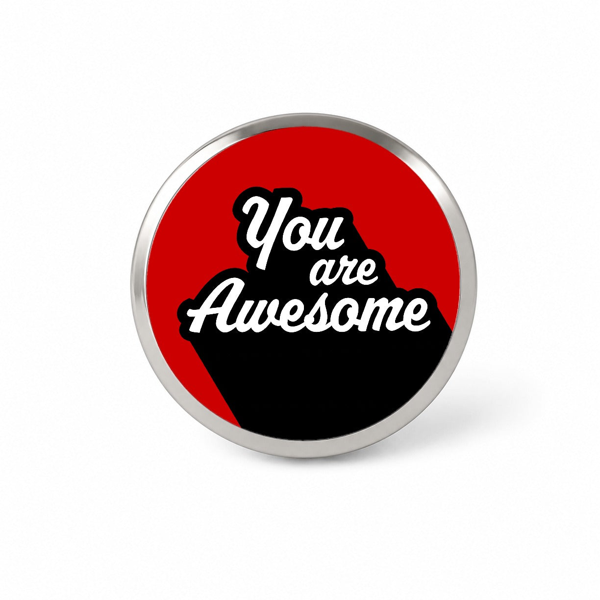 You Are Awesome Funny Inspirational Red Novelty Hat Backpack Lapel Pin