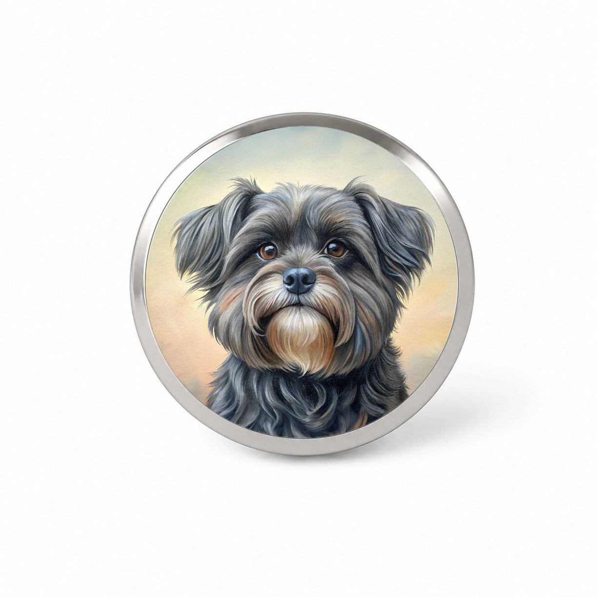 Affenpinscher Dog Illustration Novelty Hat Backpack Lapel Pin
