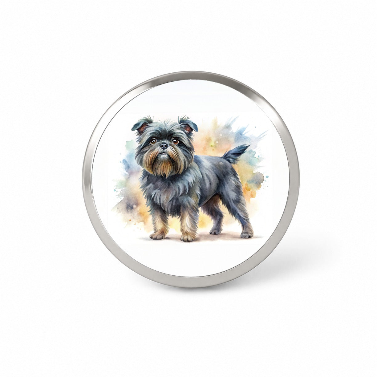 Affenpinscher Dog Watercolor Style Novelty Hat Backpack Lapel Pin