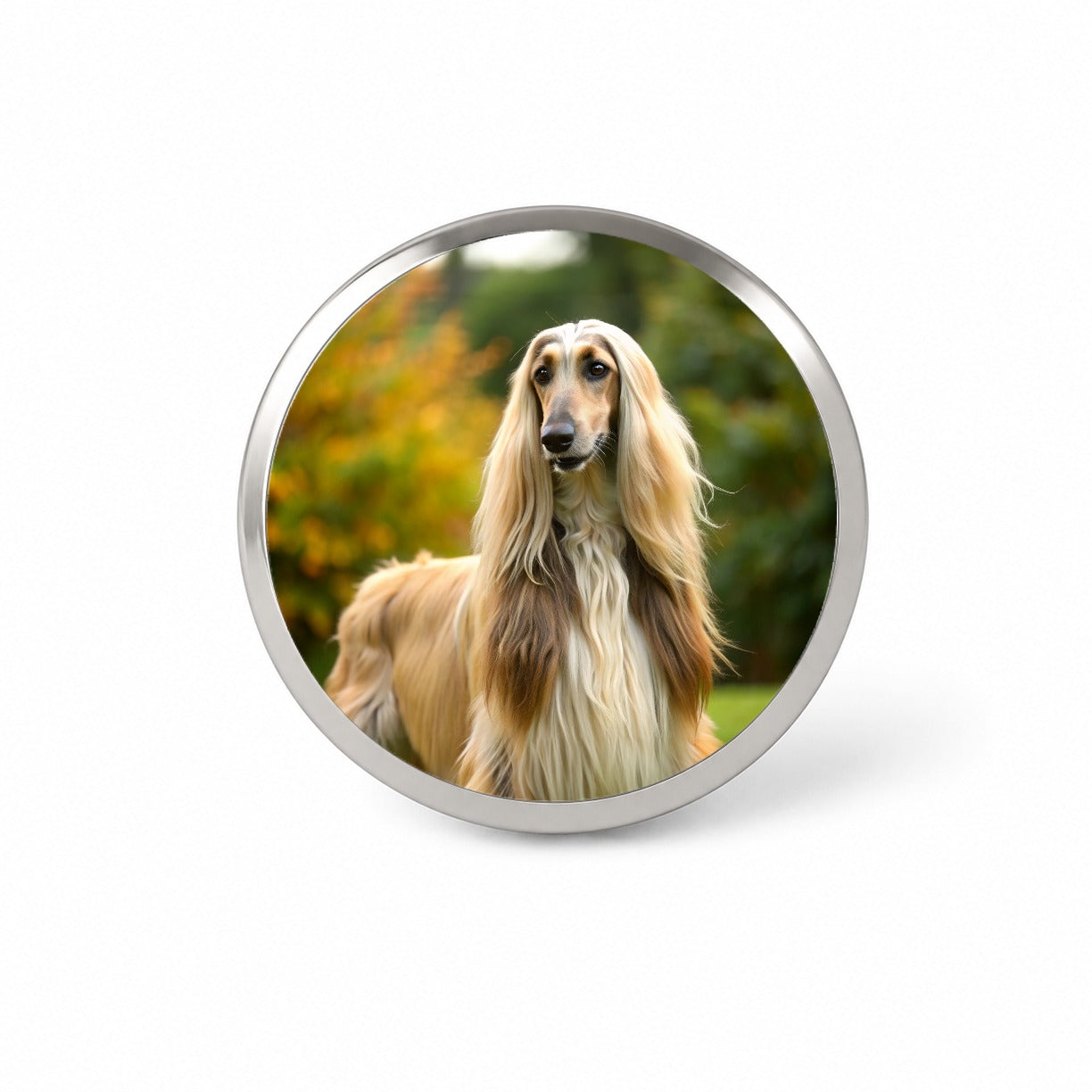 Afghan Hound Dog Photo Novelty Hat Backpack Lapel Pin