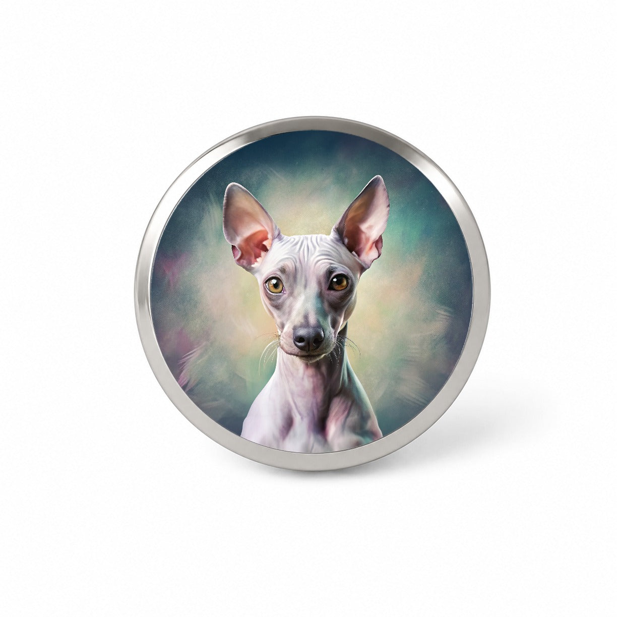 American Hairless Terrier Dog Illustration Novelty Hat Backpack Lapel Pin
