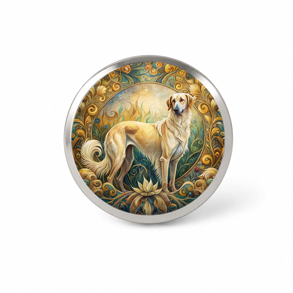 Anatolian Shepherd Dog Art Nouveau Novelty Hat Backpack Lapel Pin