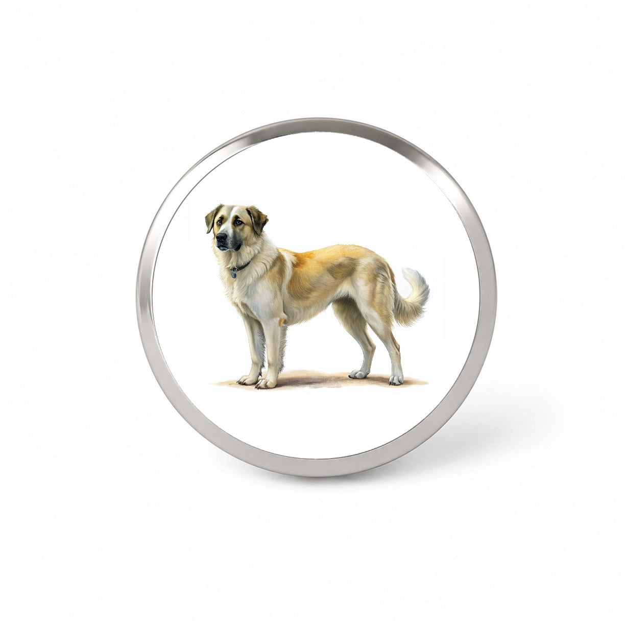 Anatolian Shepherd Dog Illustration Novelty Hat Backpack Lapel Pin