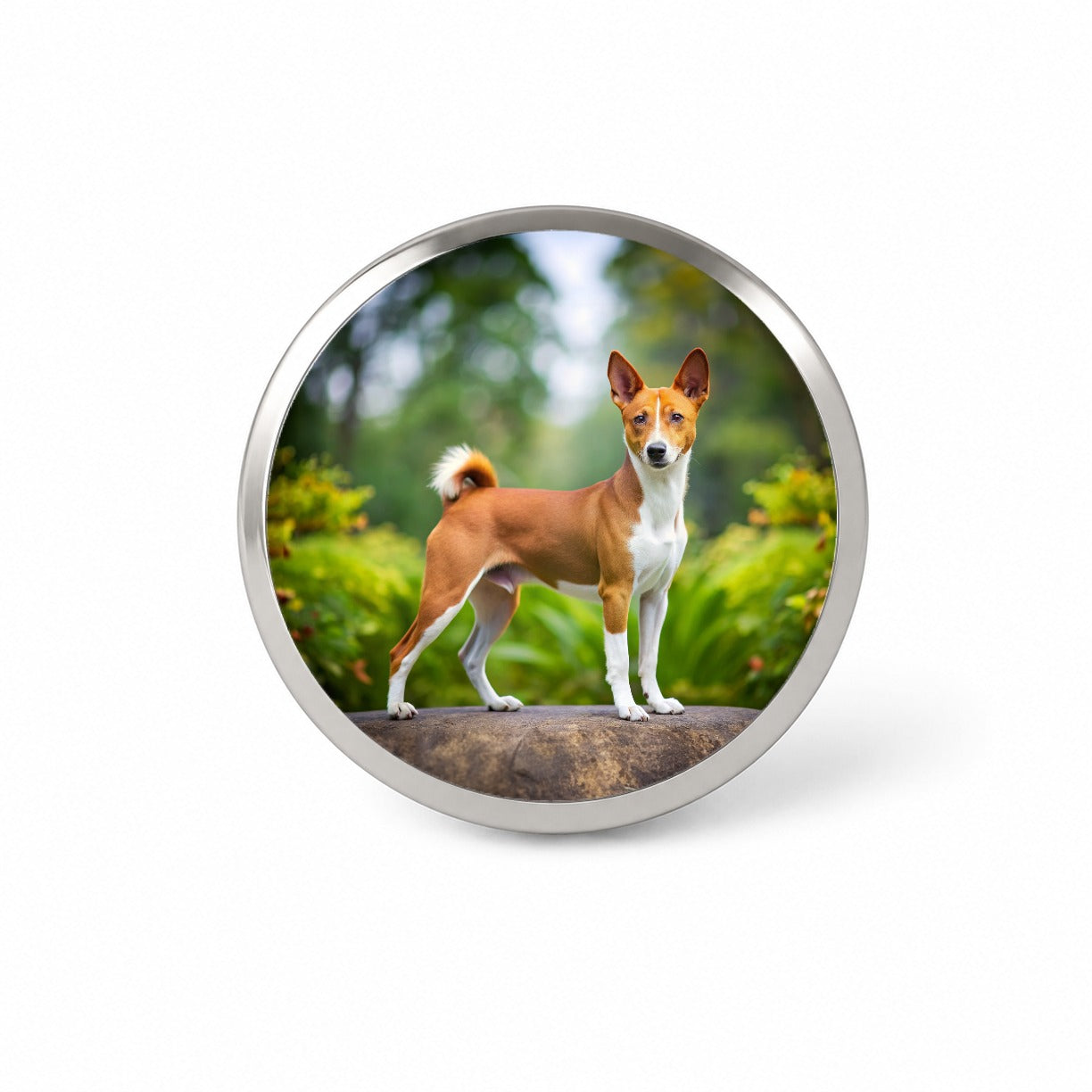 Basenji Dog Photo Novelty Hat Backpack Lapel Pin