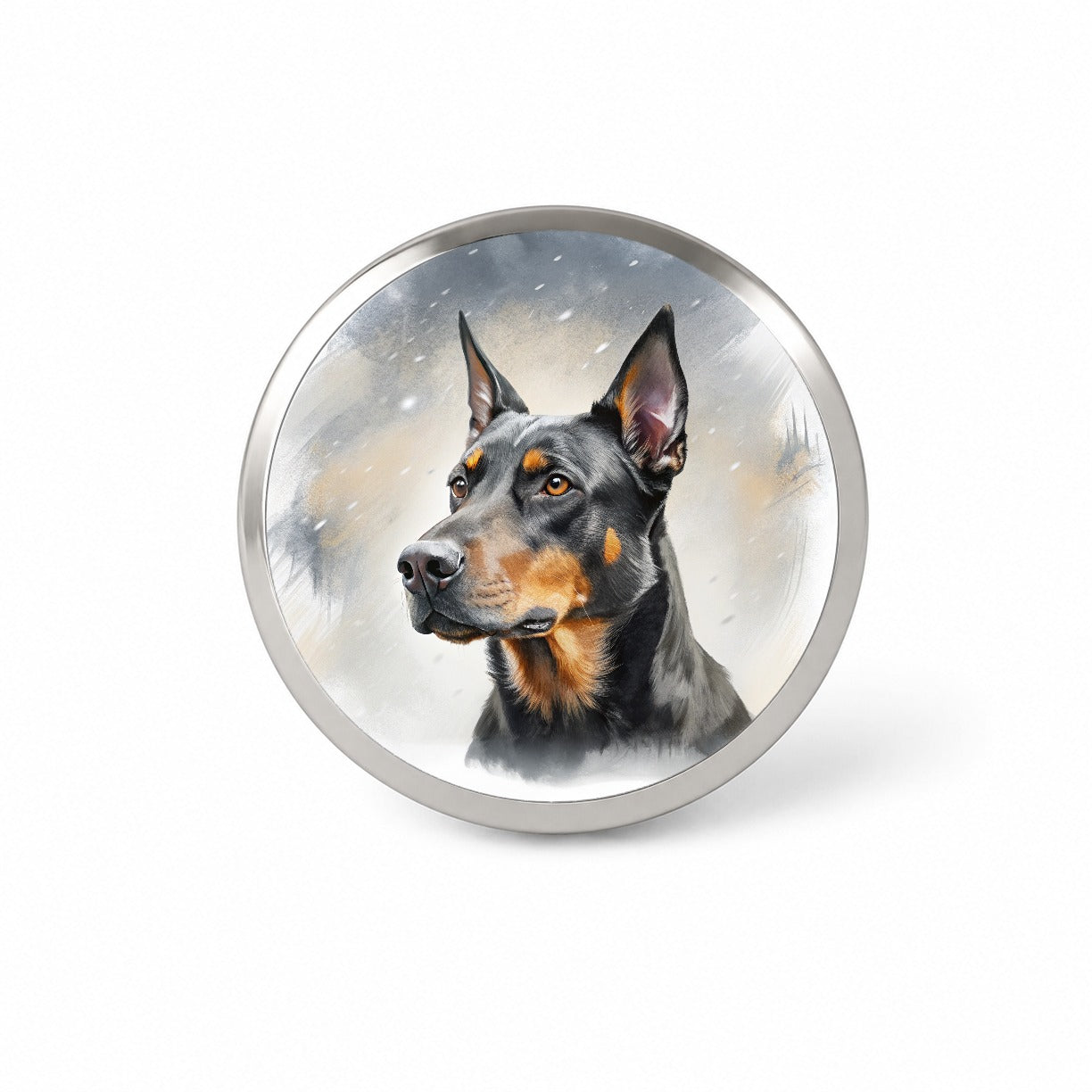 Beauceron Dog Illustration Novelty Hat Backpack Lapel Pin
