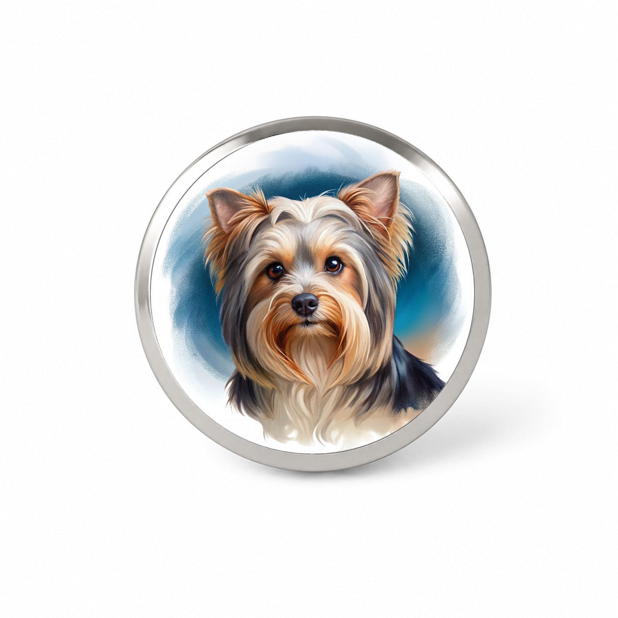 Biewer Terrier Dog Illustration Novelty Hat Backpack Lapel Pin