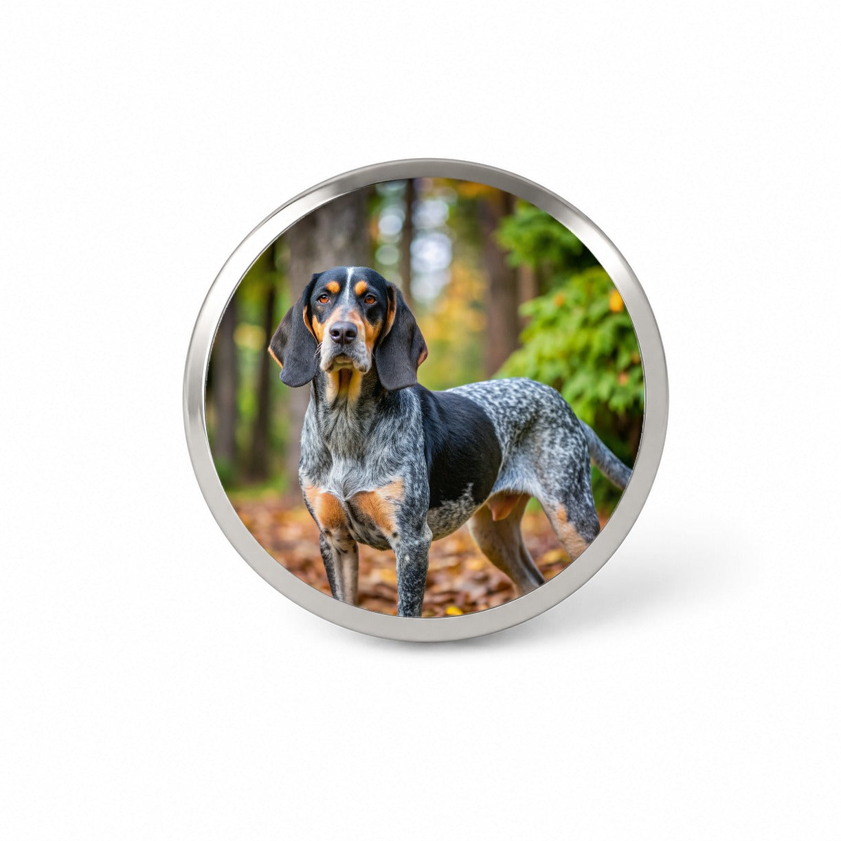 Bluetick Coonhound Dog Photo Novelty Hat Backpack Lapel Pin