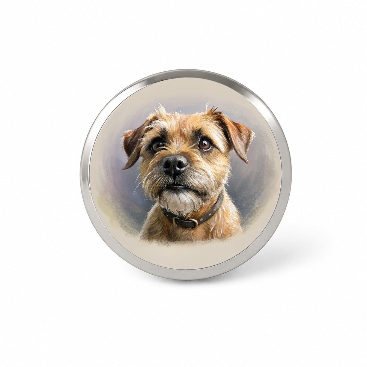Border Terrier Dog Illustration Novelty Hat Backpack Lapel Pin