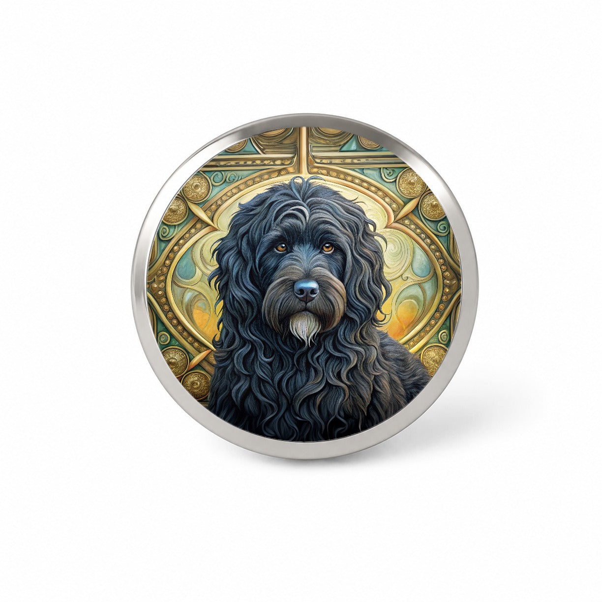 Bouviers Des Flandres Dog Art Nouveau Novelty Hat Backpack Lapel Pin