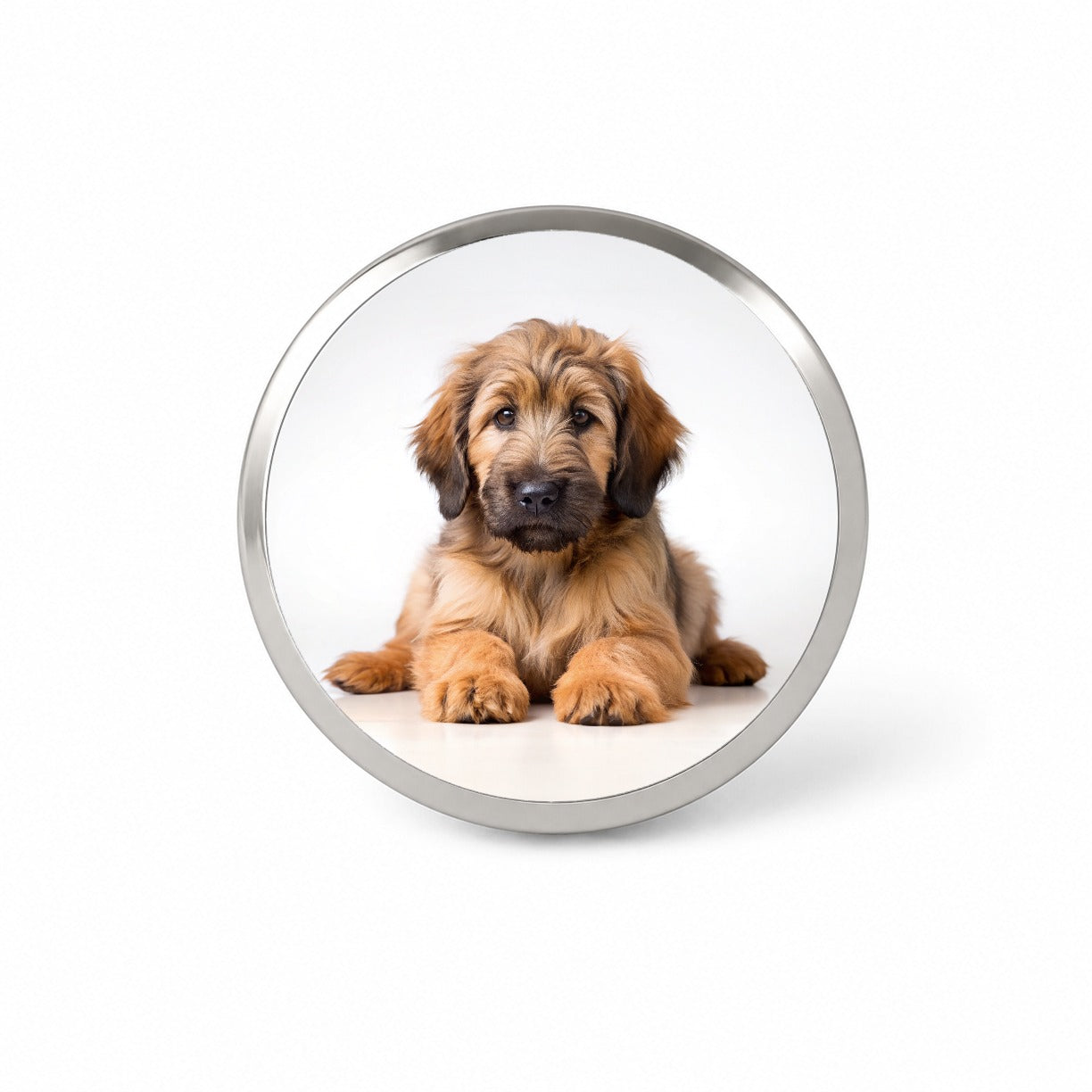 Briard Dog Puppy Photo Novelty Hat Backpack Lapel Pin