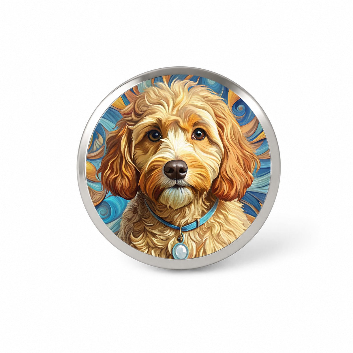 Cavapoo Dog Art Nouveau Novelty Hat Backpack Lapel Pin