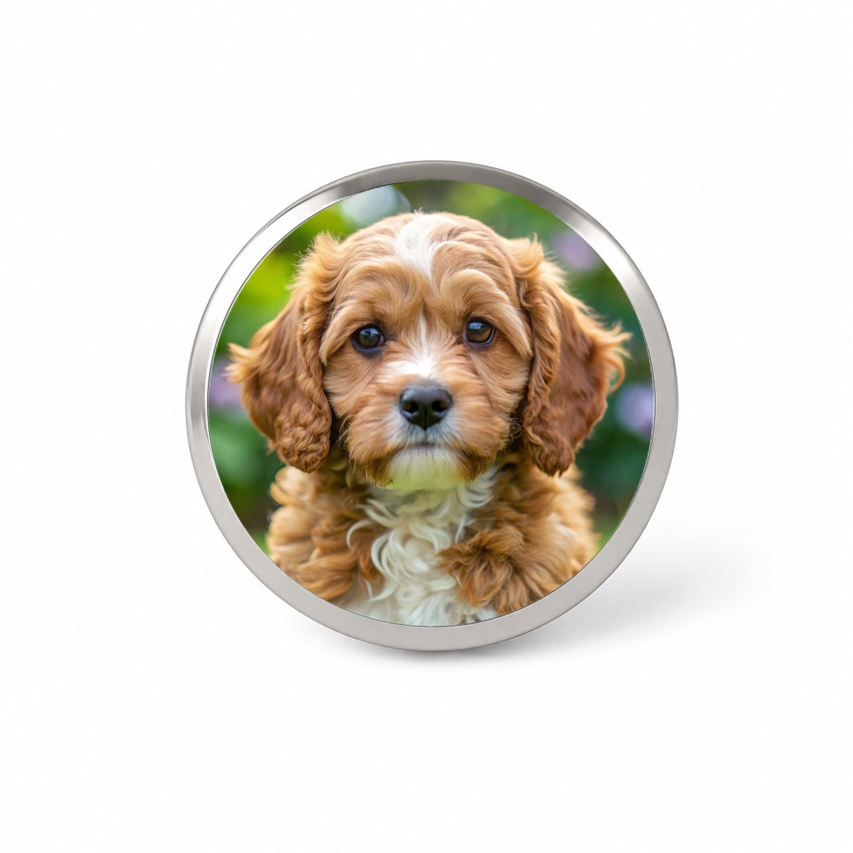 Cavapoo Dog Puppy Photo Novelty Hat Backpack Lapel Pin