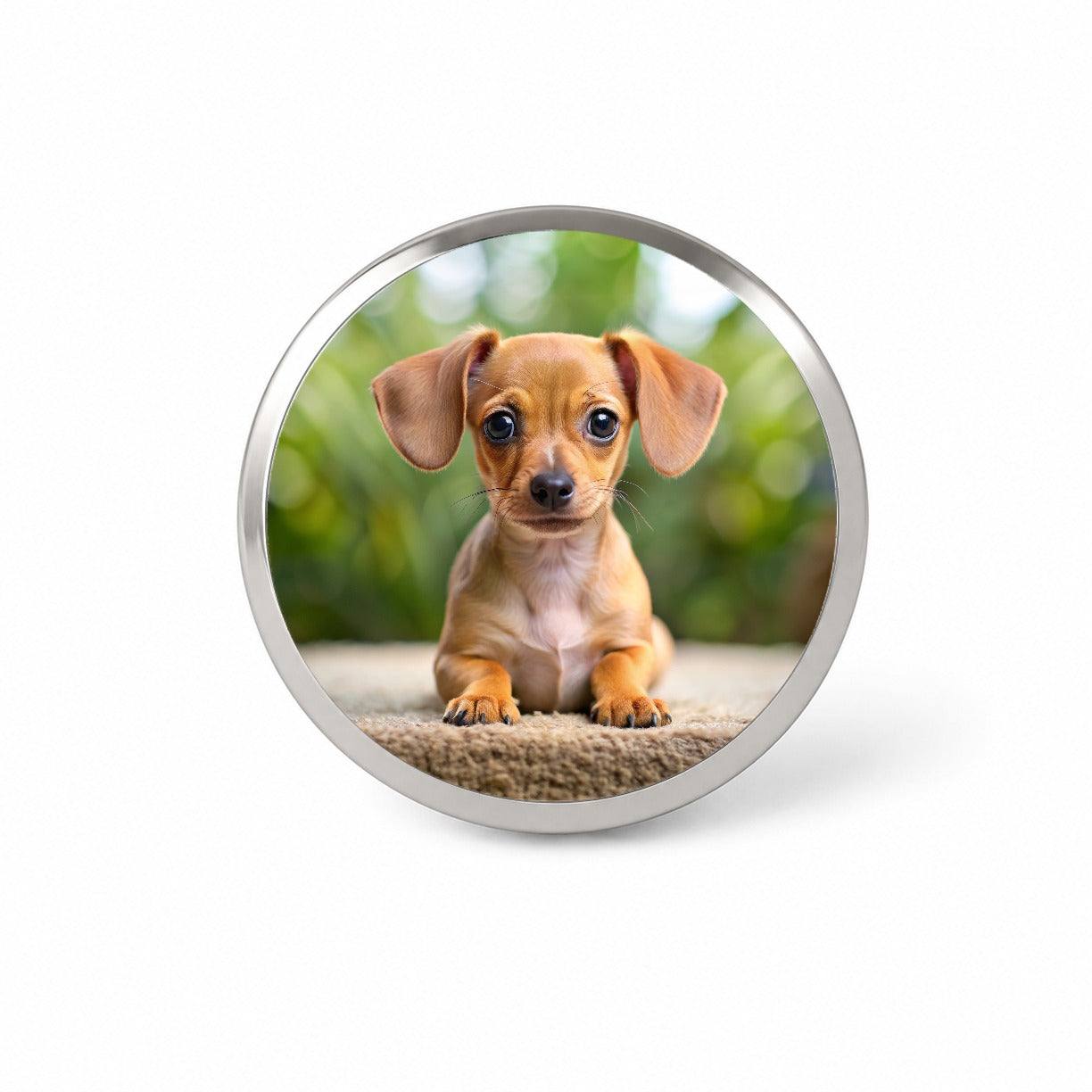 Chiweenie Dog Puppy Photo Novelty Hat Backpack Lapel Pin