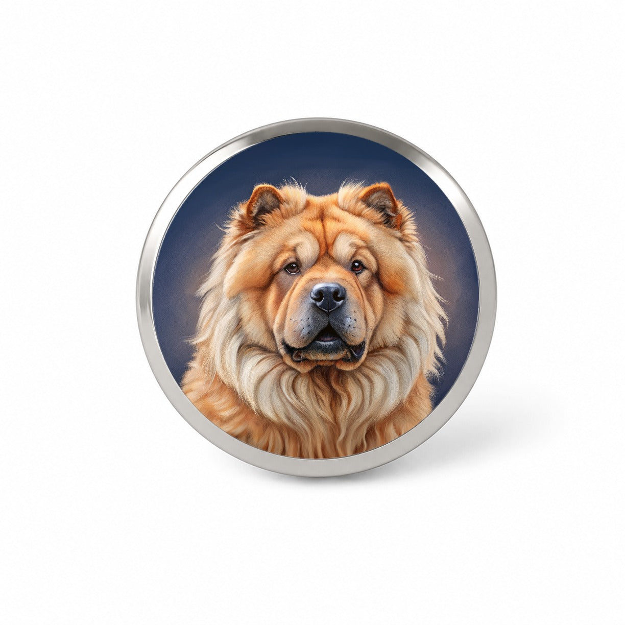 Chow Chow Dog Illustration Novelty Hat Backpack Lapel Pin