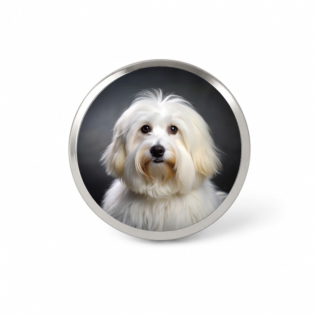 Coton De Tulear Dog Photo Novelty Hat Backpack Lapel Pin