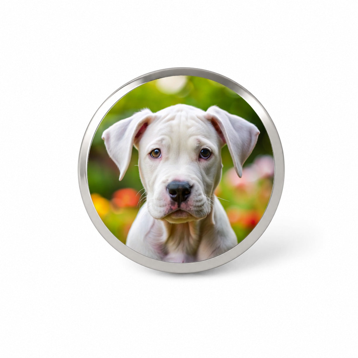 Dogo Argentino Dog Puppy Photo Novelty Hat Backpack Lapel Pin