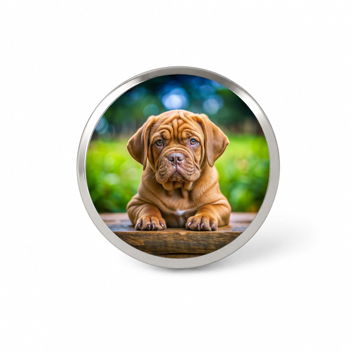 Dogues De Bordeaux Dog Puppy Photo Novelty Hat Backpack Lapel Pin