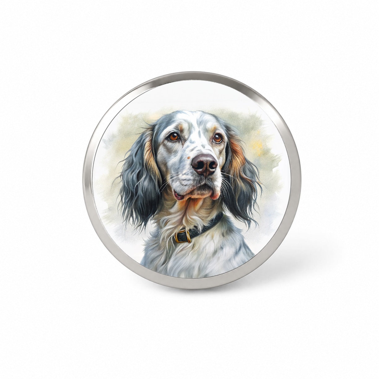 English Setter Dog Illustration Novelty Hat Backpack Lapel Pin