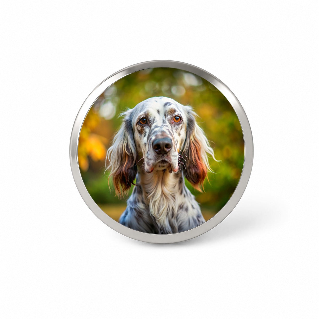 English Setter Dog Photo Novelty Hat Backpack Lapel Pin