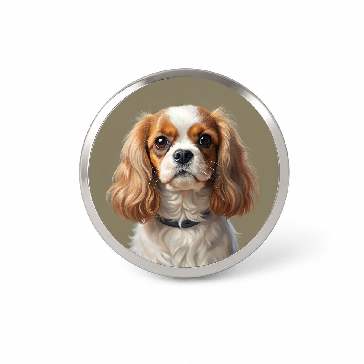 English Toy Spaniel Dog Illustration Novelty Hat Backpack Lapel Pin